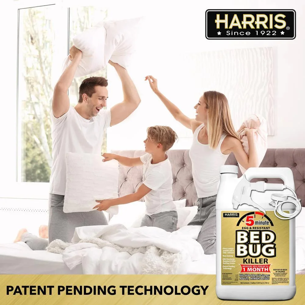 Harris 5 Minute Egg Kill and Resistant Bed Bug Killer 1 Gallon with Trigger Spray