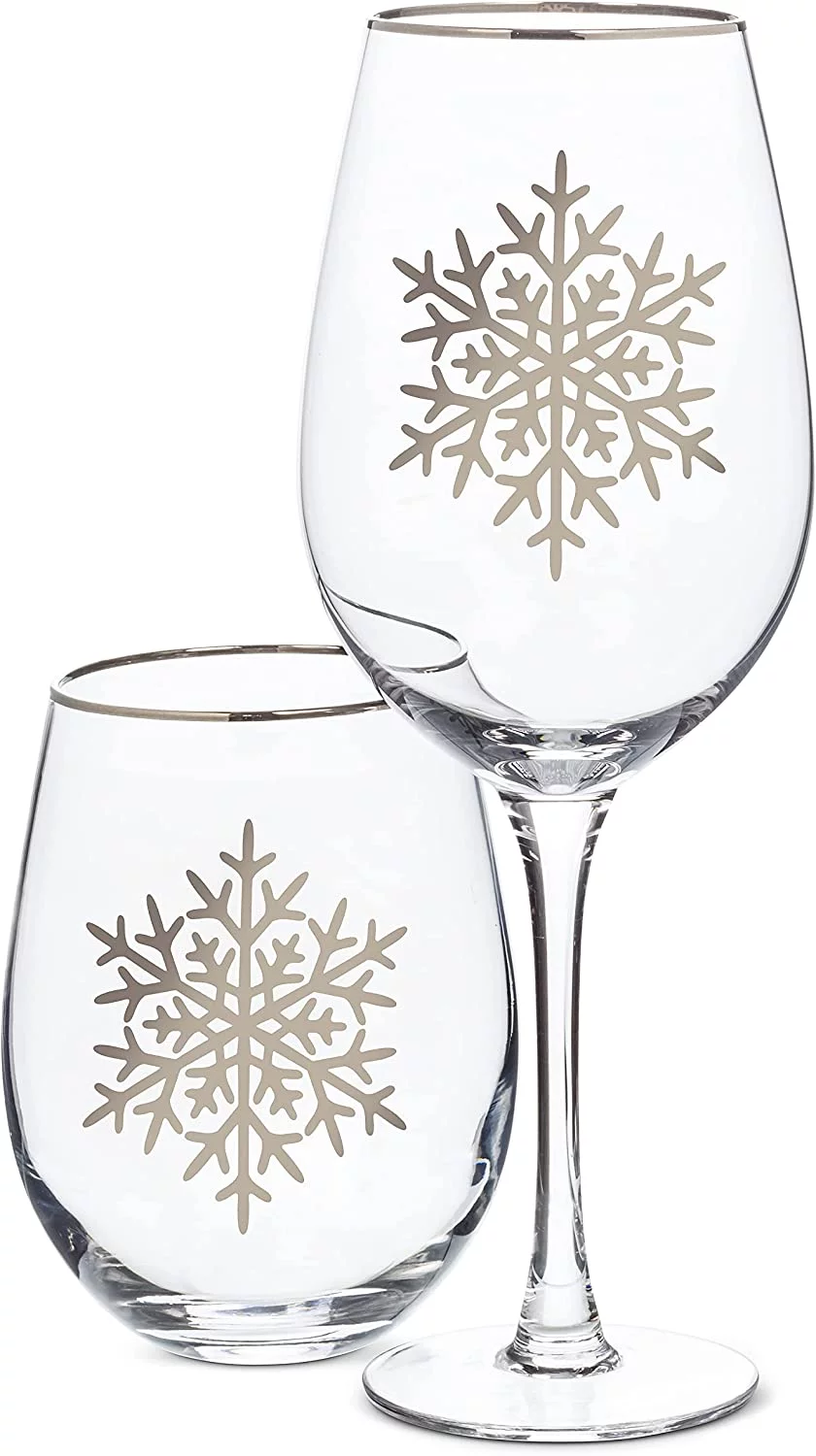 Snowflake Wine Glass