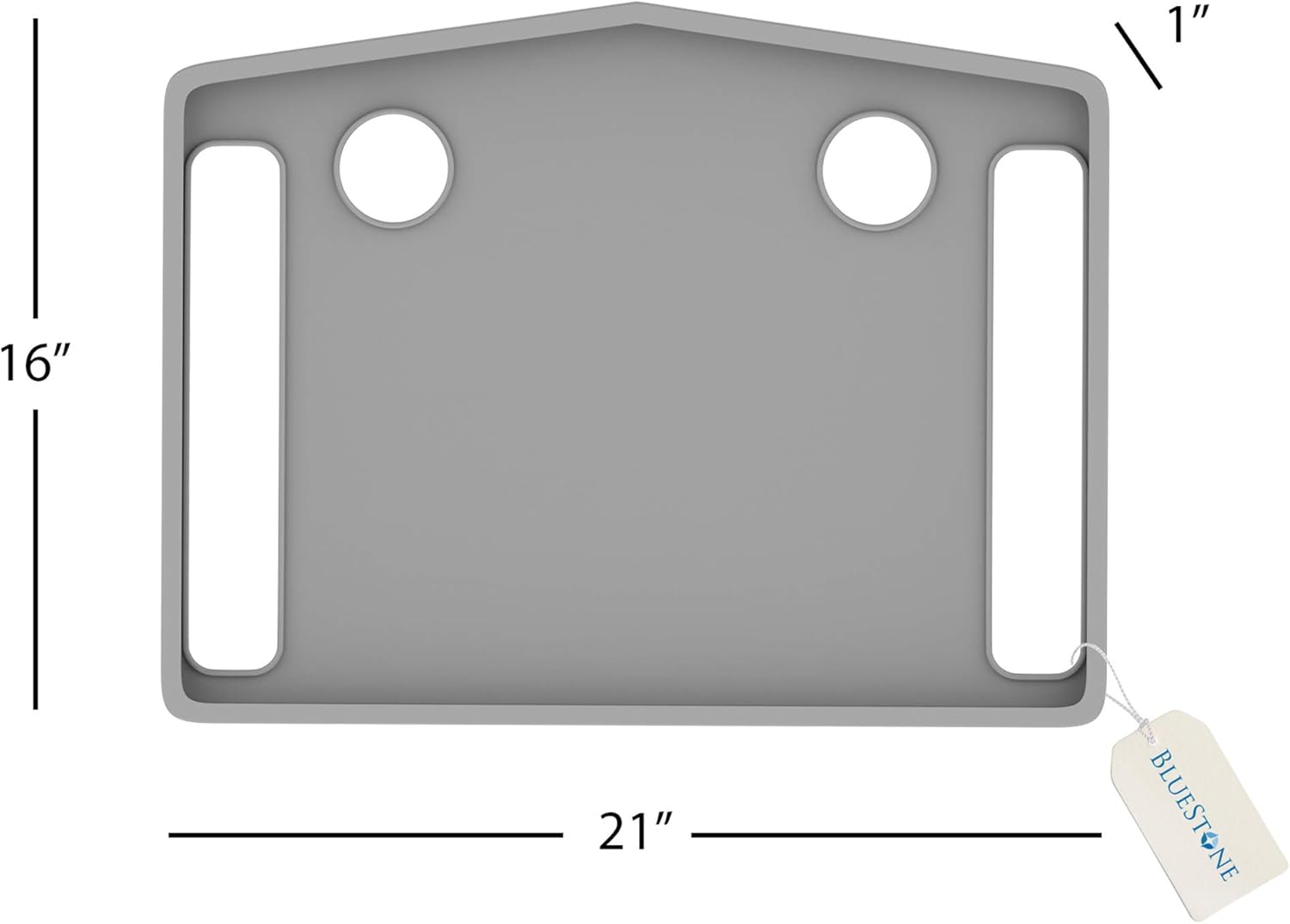 Bluestone Walker Tray- Upright with Holders-Universal Table Fits Most Standard Folding Walkers-Home Mobility Medical Equipment Accessories, 1 Count (Pack of 1)