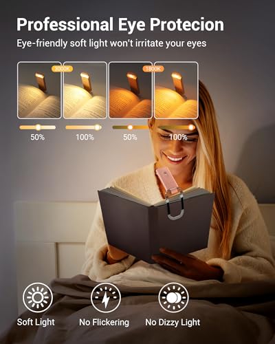 DEWENWILS USB Rechargeable Book Light for Kids, Clip on Book Light for Reading in Bed
