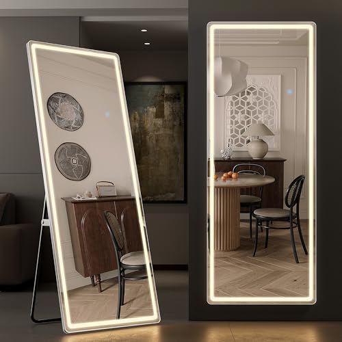 Arched Full Length Mirror with LED Lights, 60
