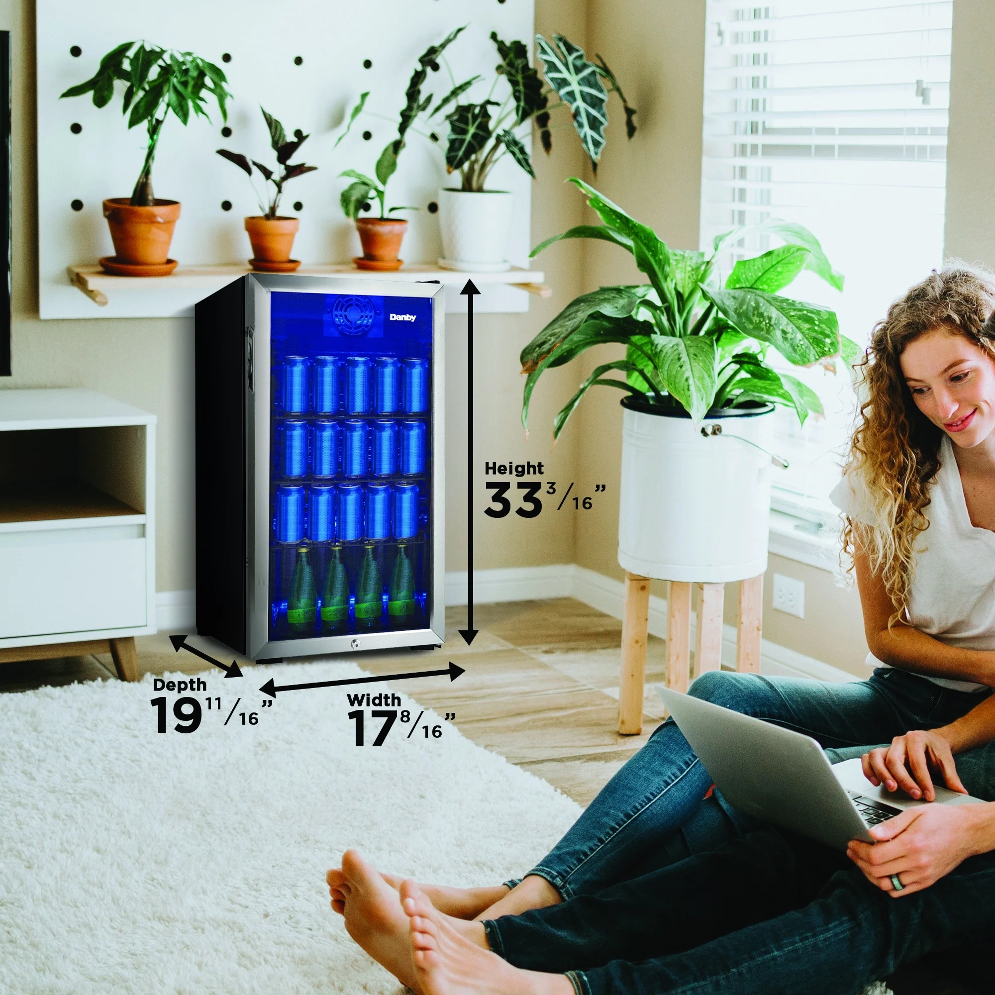 Danby DBC117A1BSSDB-6 3.1 cu. ft. Free-Standing Beverage Center in Stainless Steel