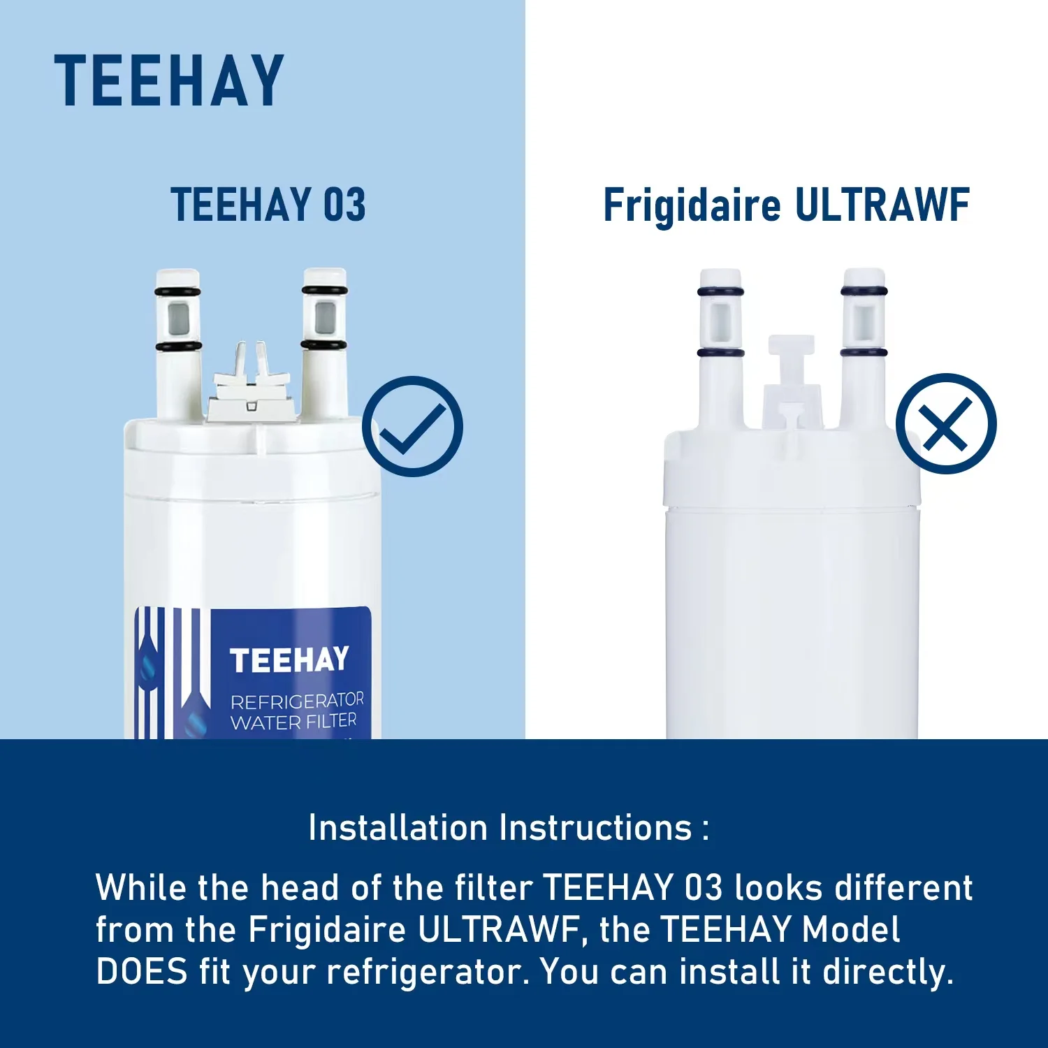 TEEHAY ULTRAWF Replacement for Frigidaire ULTRAWF PureSource Ultra Kenmore 9999 469999 Water Filter 3 Packs