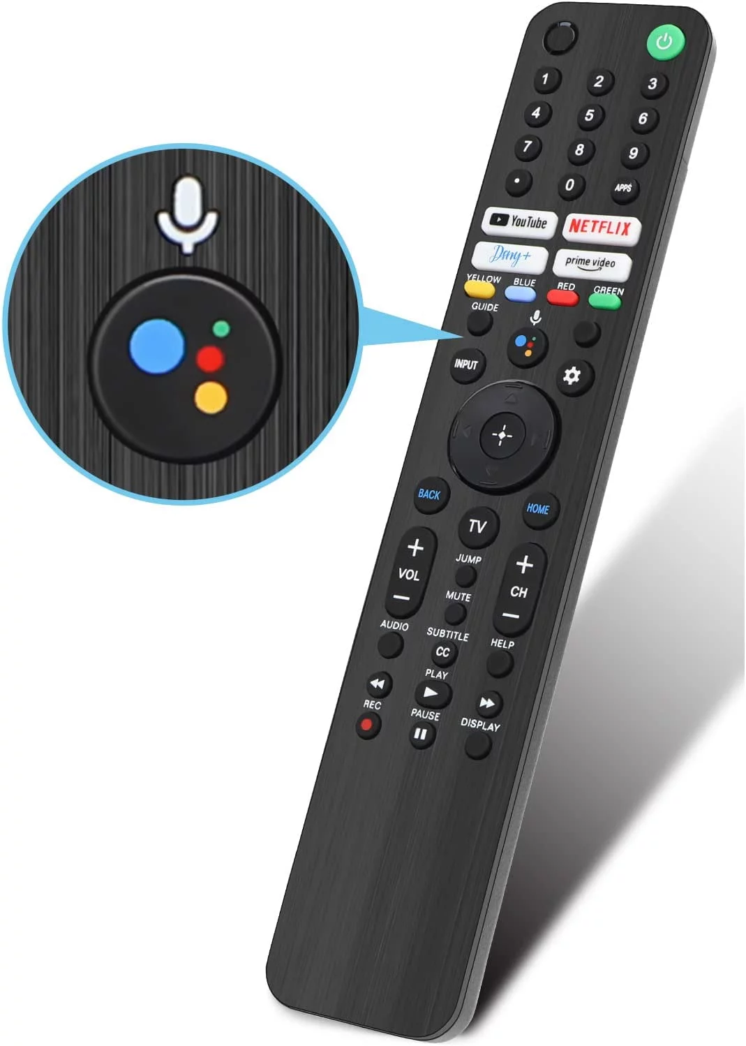 Voice Remote Control RMF-TX520U for Sony TV, Replacement for Sony Bravia OLED LED 4K 8K UHD Smart Google TV, with YouTube, Netflix, Disney+, Prime Video Buttons