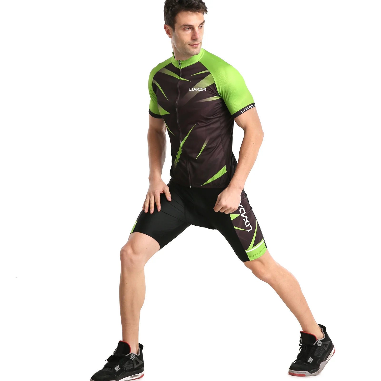 Lixada Cycling Jersey,Shirt And Padded Sleeve Bike Shirt Breathable Sleeve Bike Men Breathable Sleeve And Padded Mtb Bike Shirt And Padded Mtb Suit Sleeve Set Shirt+3d Huiop Suit Men Buzhi Set Men