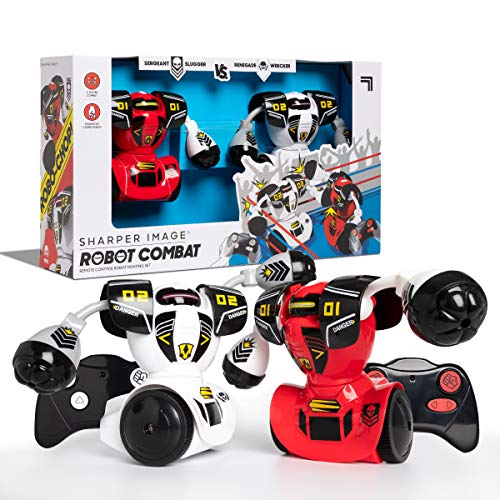 Sharper Image Robot Combat Set [2023 Amazon Exclusive] 2-Player Remote Control RC Battle Robots, LED Lights & Sound Effects, Wireless Infrared Technology, Fun Electronic Fighting Kids & Family Game