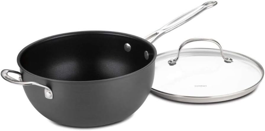 Cuisinart Chef's Classic Nonstick Hard-Anodized 4-Quart Chef's Pan with Helper Handle and Glass Cover