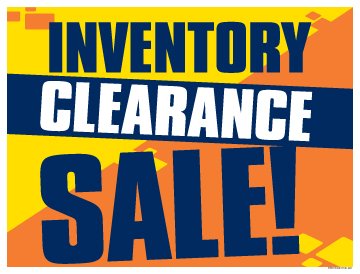 P25INV Horizontal Posters | Inventory Clearance | Sale Signs Furniture and Mattress Vinyl Window Sign Posters Retail Business Store Signs (P25-28