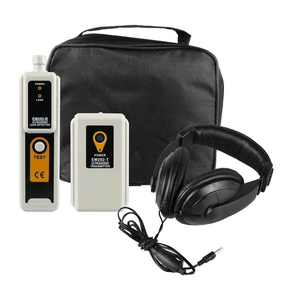 Ultrasonic Leak Detector with Earphone& Transmitter 40KHz±2KHz Air Leak Detection Tools with LED Indicator - Shop Hardware Tools Online Store