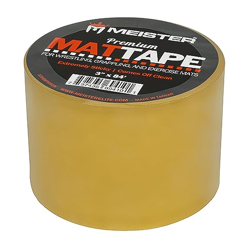 Meister Premium Mat Tape for Wrestling, Grappling and Exercise Mats - Clear