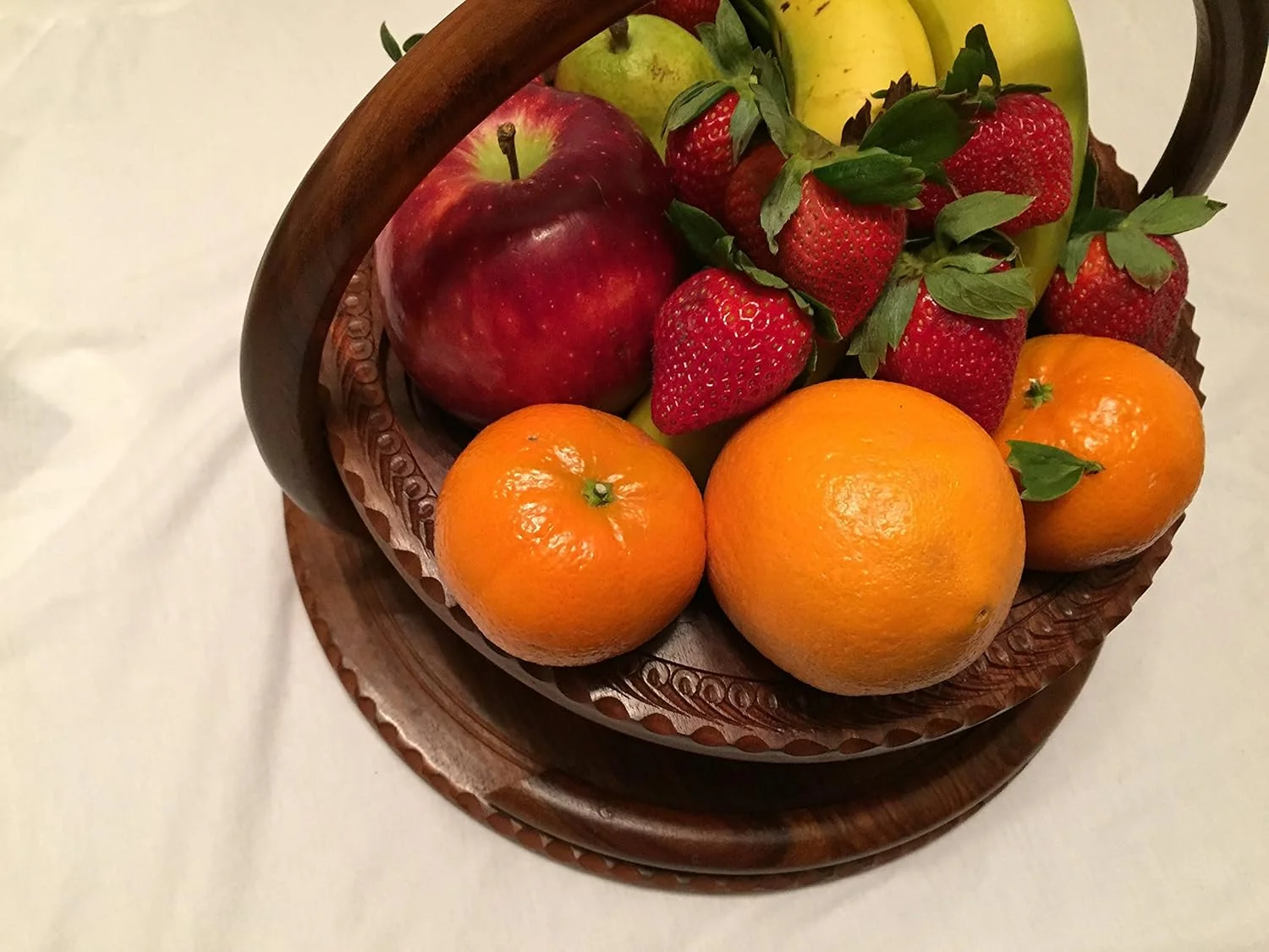 Special DAY Wedding LOVE Gift Wooden Collapsible Fruit Basket (12