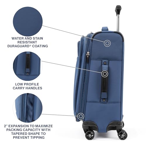 Travelpro Tourlite Softside 2-Piece Set, Expandable Luggage with 4 Spinner Wheels, Lightweight Suitcase, 21