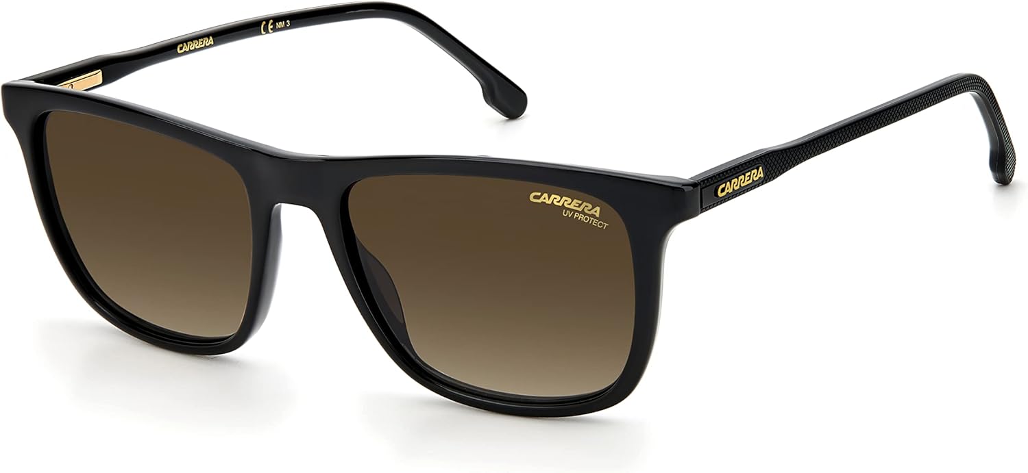 Carrera Men's 261/S Rectangular Sunglasses, Black, 53mm, 18mm