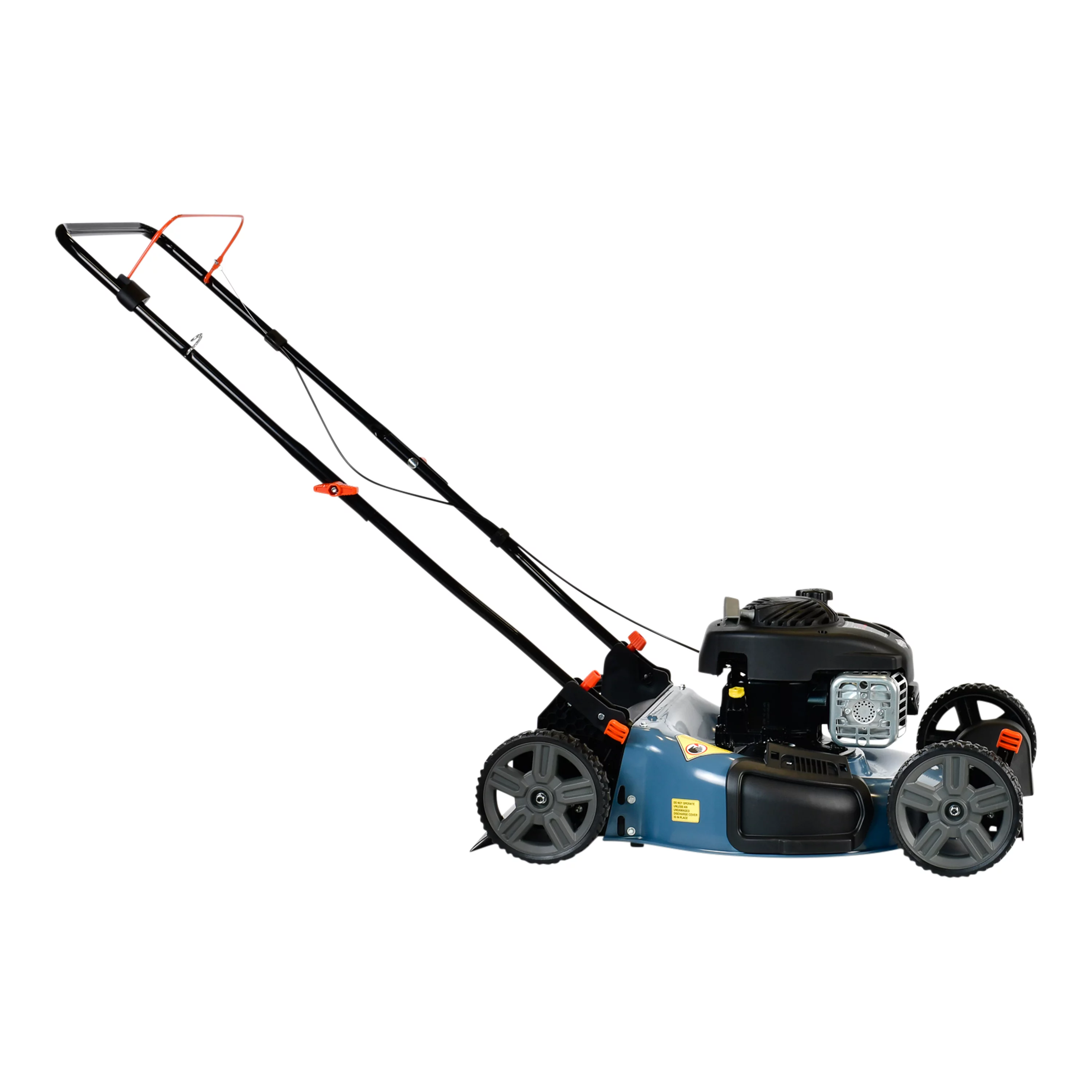 SENIX 21-Inch 125 cc 4-Cycle Gas Powered Push Lawn Mower, Mulch & Side Discharge, Dual Lever Height Adjustment, LSPG-M3