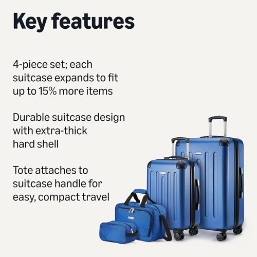 Amazon Basics 3-Piece Luggage Set, Including Carry-On Luggage (22
