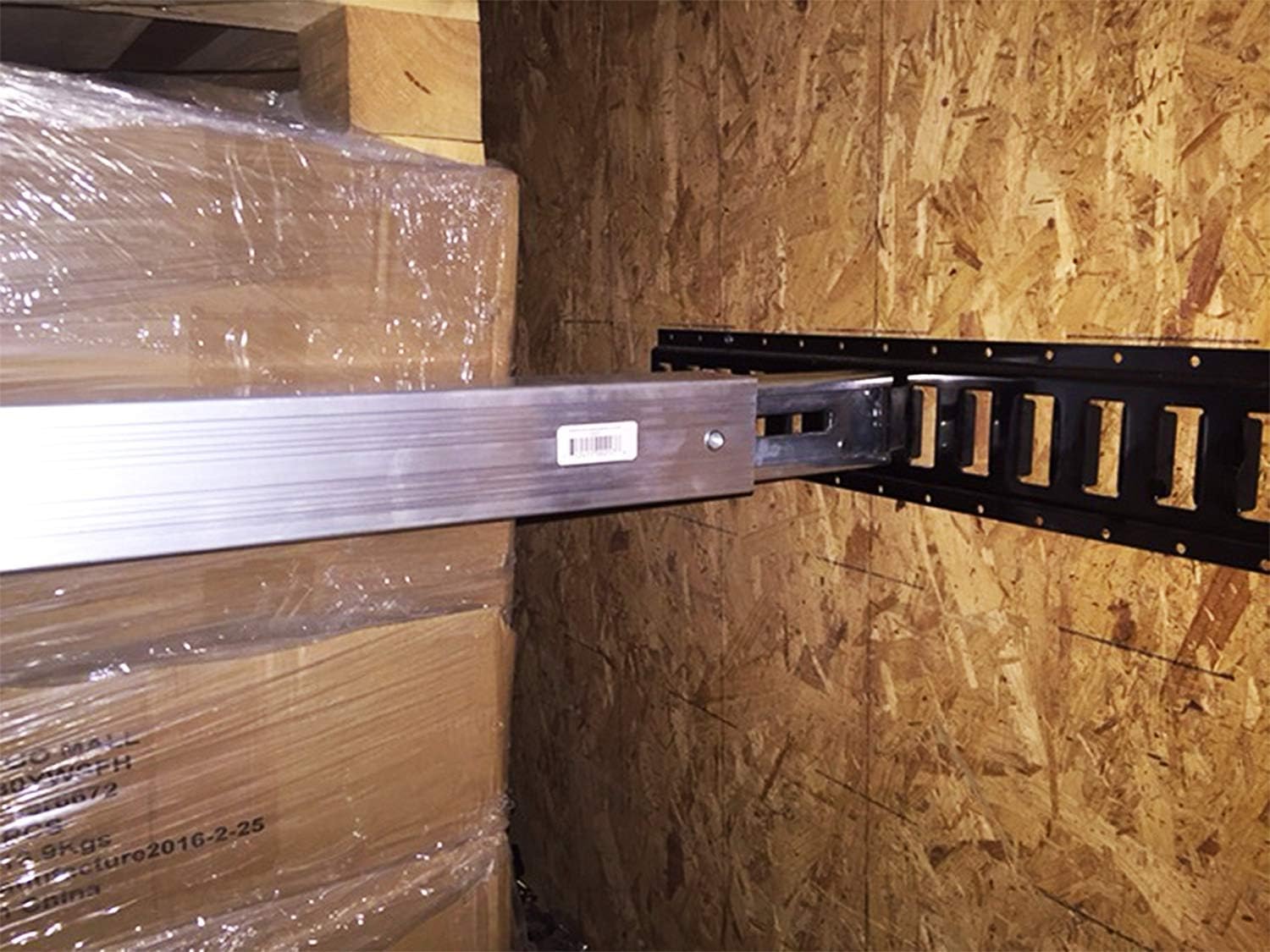 Two 85- 96 Adjustable Aluminum E-Track Decking/Shoring Beam | Cargo Load Lock Bar for Enclosed Trailers, Trucks, Vans, and Reefers with The E Track Tie-Down System