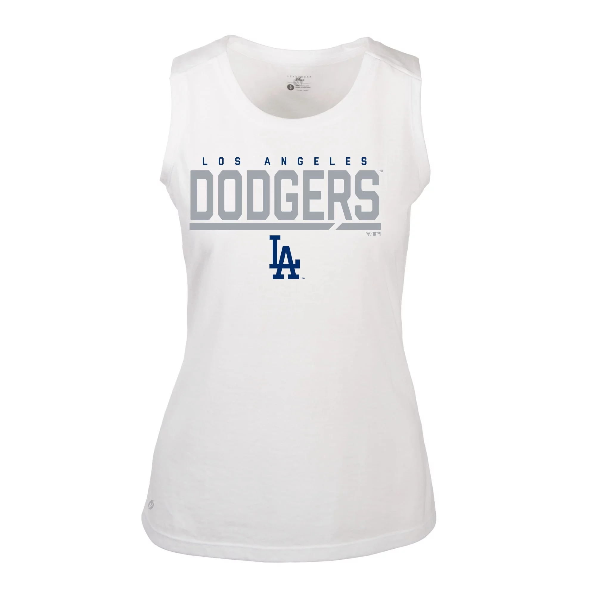 Women's Levelwear White Los Angeles Dodgers Macy Muscle Tank Top