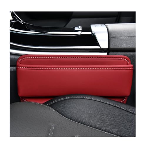 povtii Car Seat Gap Organizer, Multifunctional Leather Auto Console Side Storage Box, Adjustable Seat Gap Filler Pocket Organizer for Phones Glasses Keys Cards, Car Accessories