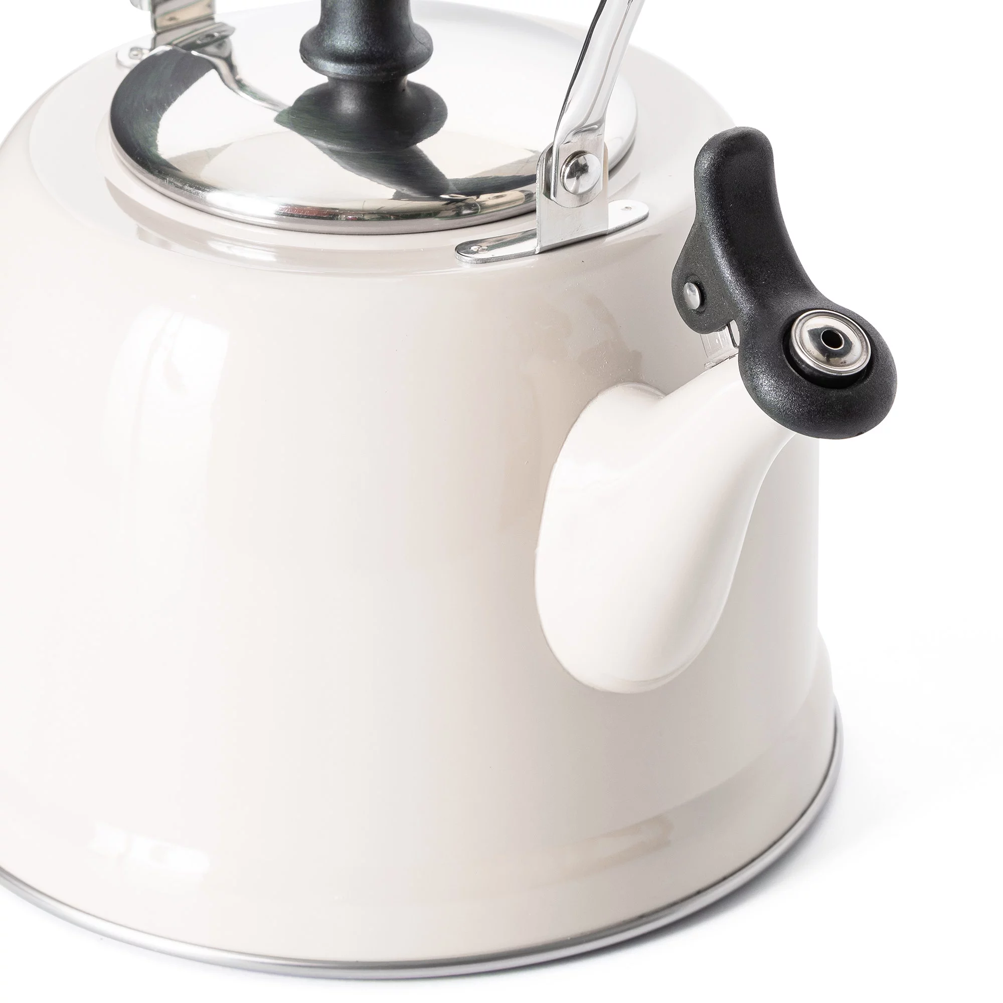 Martha Stewart Everyday Lily Pond Linen 2.2-Quart Stainless Steel Tea Kettle with Lid