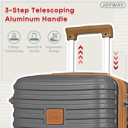 Joyway Expandable Carry on Luggage Sets Airline Approved, Lightweight Hard Shell 20 Inch Carry-on Suitcase with Spinner Wheels