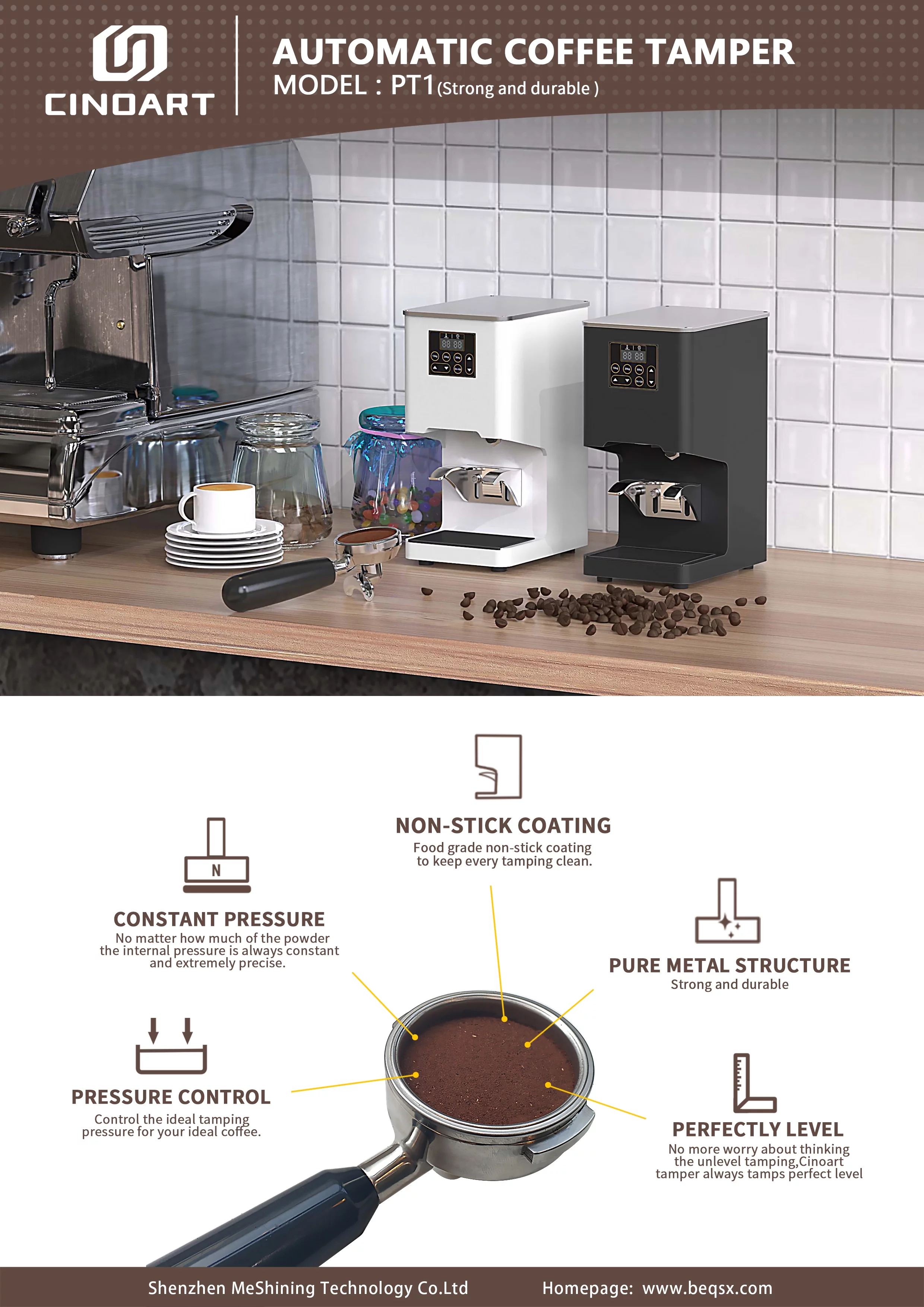 Electric Automatic barista coffee easy use tamping machine electronic 58mm Coffee Tamper Machine