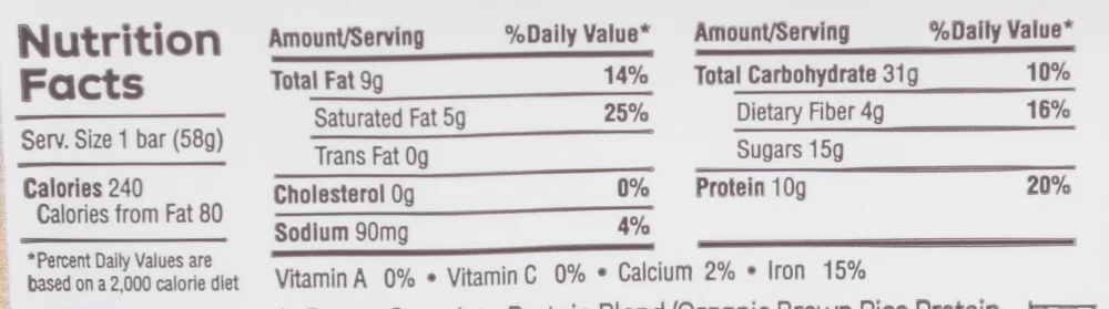 The GFB- Nutrition Bar, Dark Chocolate Coconut, 2.05oz