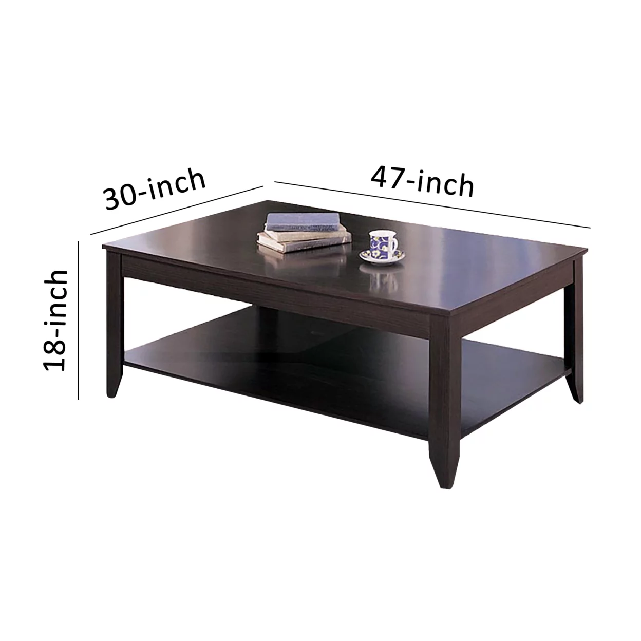 Monarch Specialties Brooks 3-piece Occasional Table Set with Lower Shelf Cappuccino