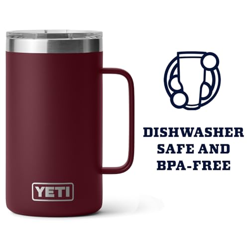 YETI Rambler 24 oz Mug, Vacuum Insulated, Stainless Steel with MagSlider Lid