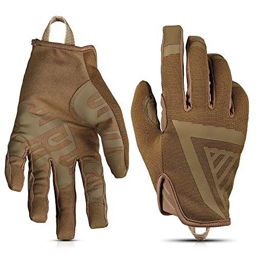 Glove Station The Impulse - Tactical Shooting Gloves for Men with Touchscreen Compatibility, Lightweight Design and Outstanding Grip for Outdoor, Sports, Motorcycle and Work - Black, Small Size