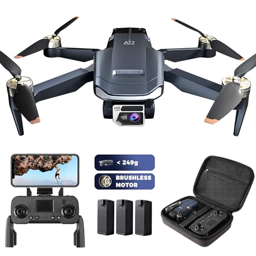 2650 ft Long Range Super Enduring Brushless Motor Drone with 84 Mins Super Long Flight Time, Drone with 4K HD Camera for Beginners, CHUBORY A77 WiFi FPV Quadcopter, Follow Me, Auto Hover, 3 Batteries
