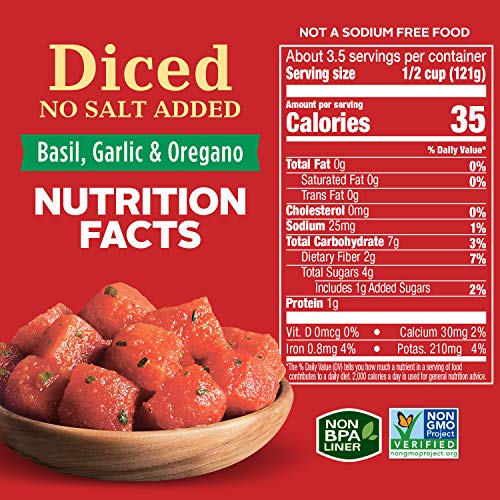 Hunt's Crushed Tomatoes No Salt Added, Keto Friendly, 28 oz (Pack of 6)