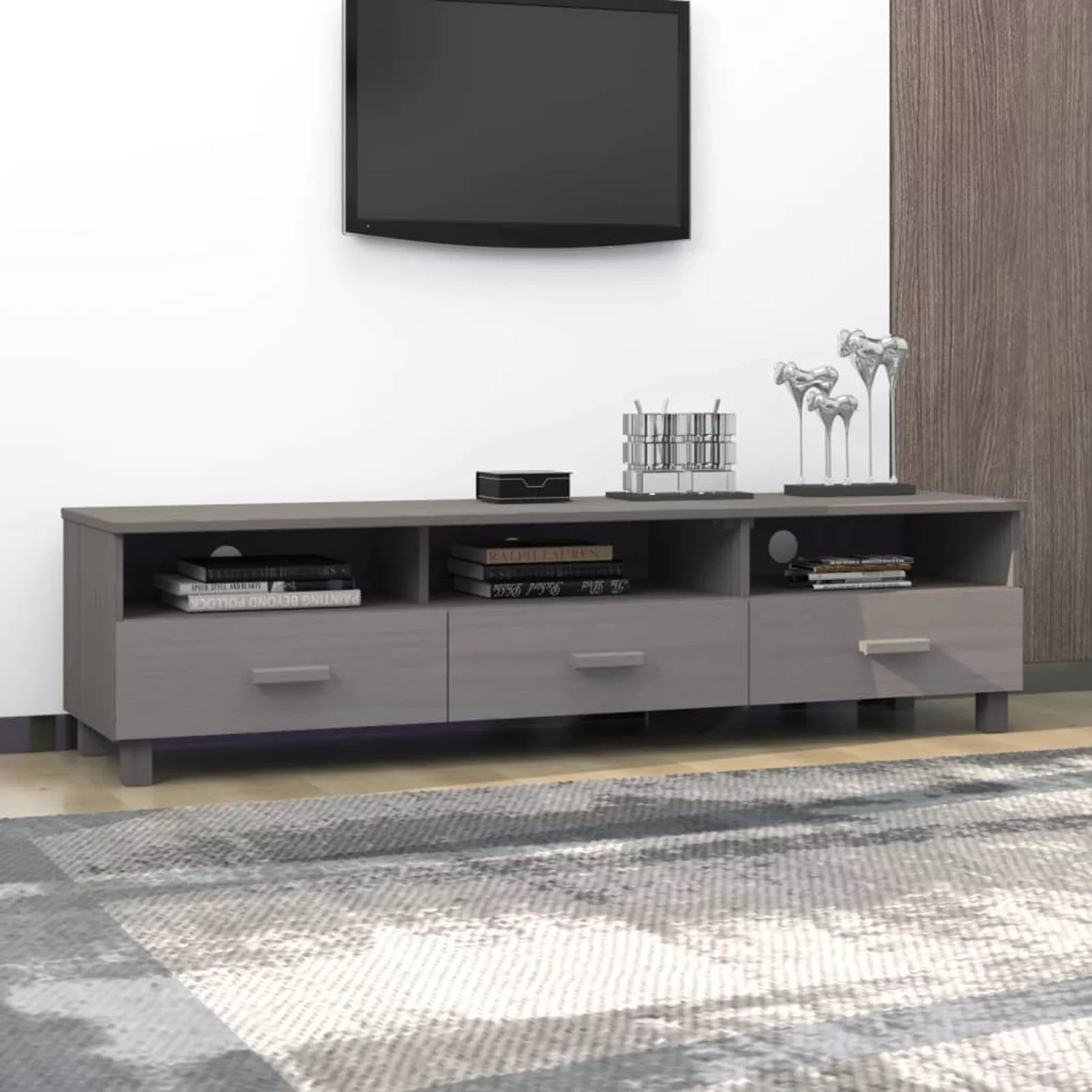 moobody TV Stand HAMAR Gray 62.2