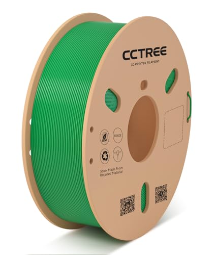 3D Printer Filament, PLA 3D Printing Filament 1.75mm, Dimensional Accuracy +/- 0.02mm, 1kg Spool(2.2lbs) Fits Most FDM 3D Printers, Green
