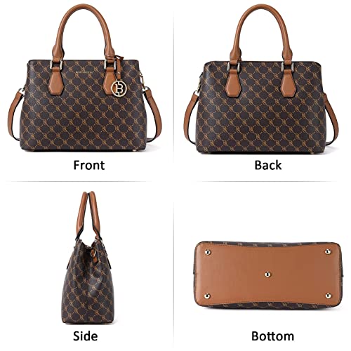 BOSTANTEN Women Leather Handbags Top Handle Satchel Purses Medium