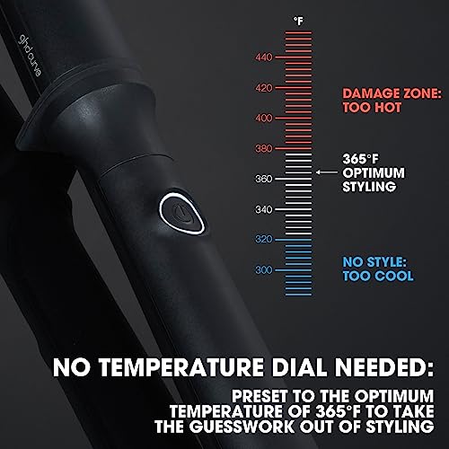 ghd Curve® Professional Hair Curling Irons & Wands | Soft Waves, Classic and Tight Curls | 0.5 –1.5 Inch Barrels’ | 365ºF Styling Temp Preventing Heat Damage + Auto Sleep Mode