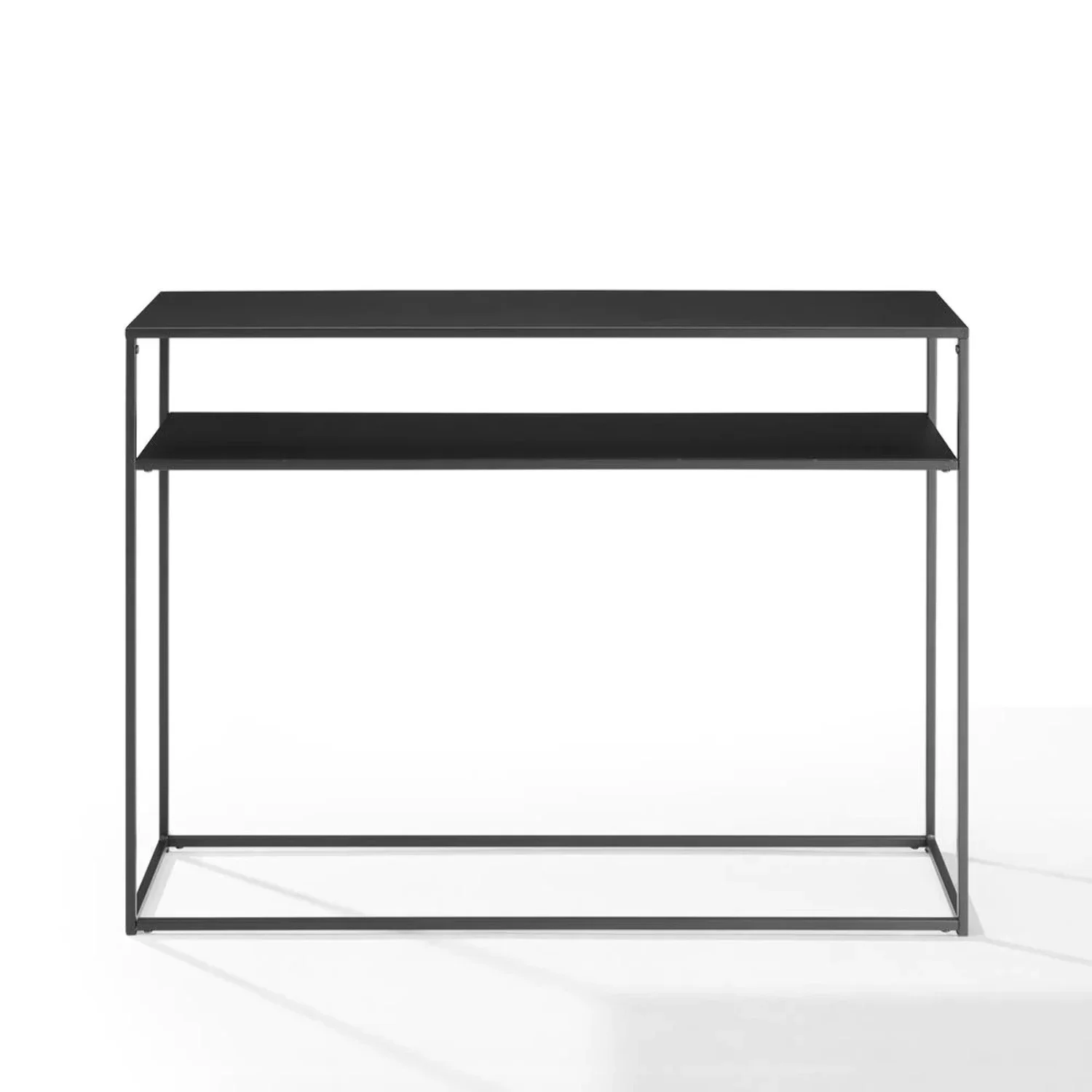 Crosley Furniture Braxton Modern Metal Console Table in Matte Black