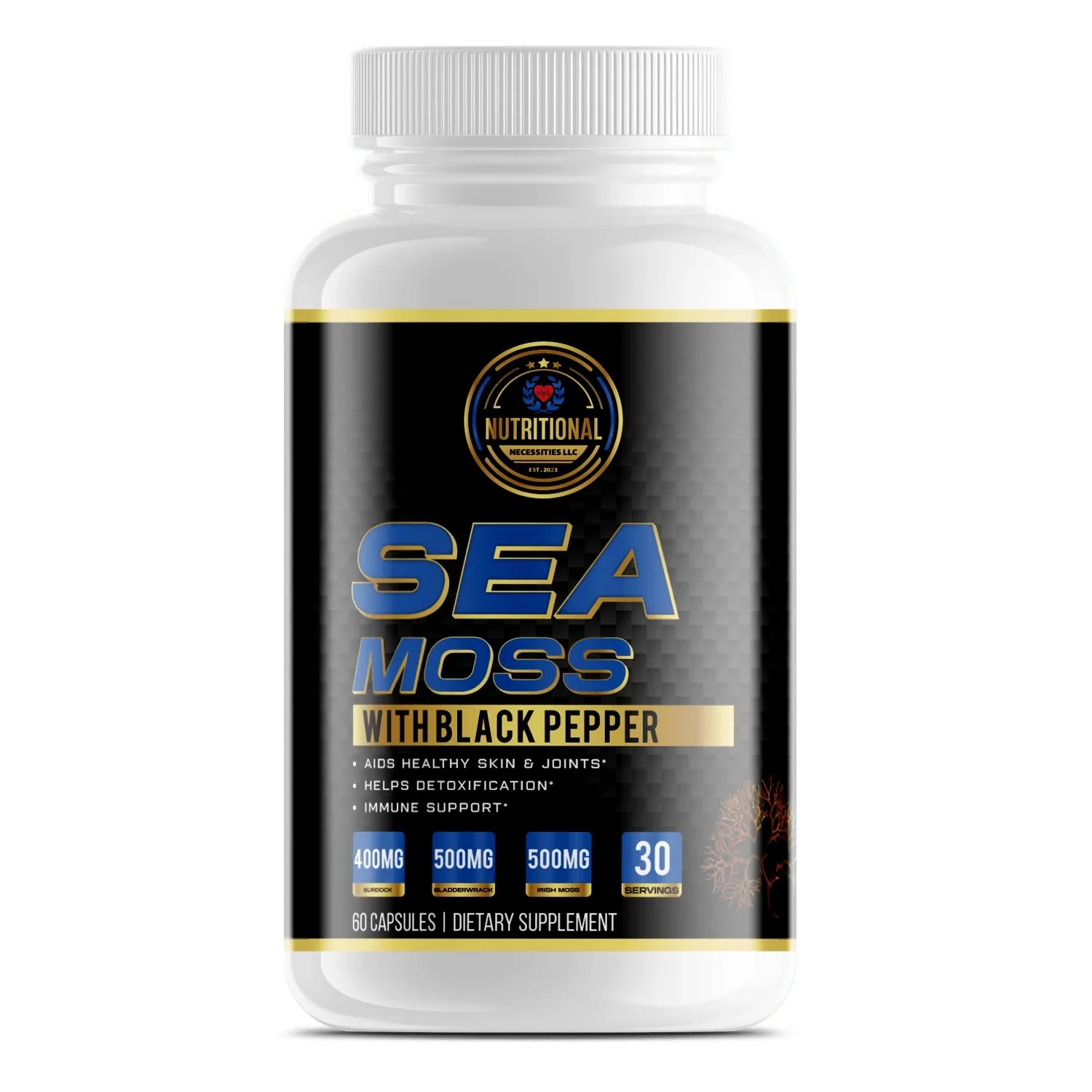 Nutritional Necessities LLC-Sea Moss W/ Black Pepper Capsules