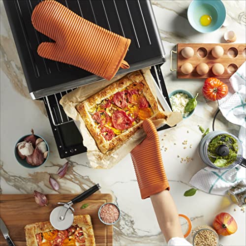 KITCHENAID Ribbed Soft Silicone Oven Mitt 2-Pack Set, 7.5