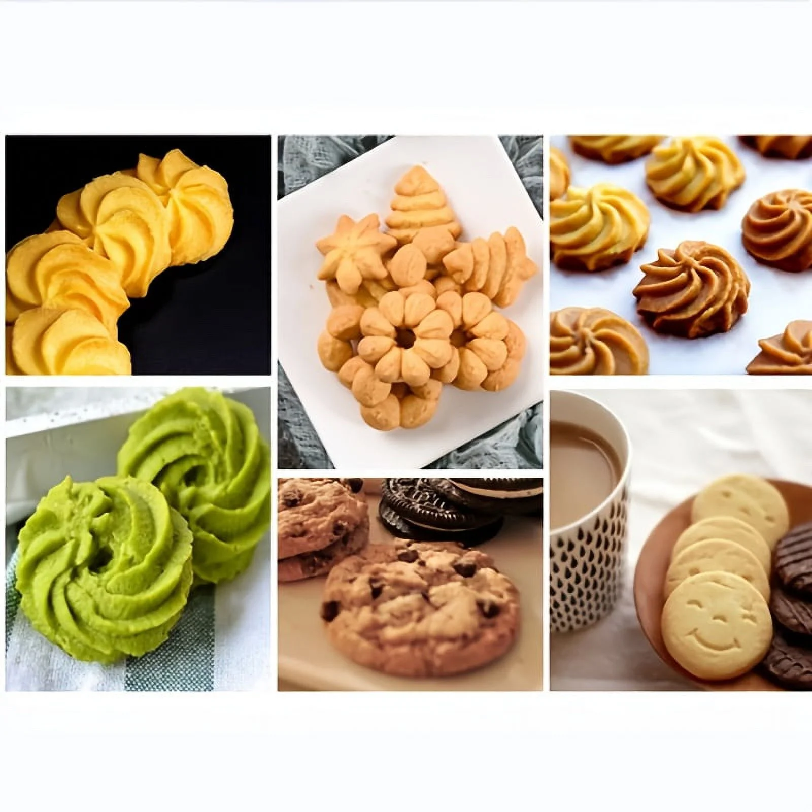 13pcs Cookie Press Household Stainless Steel Spritz Cookie Press Cookie Maker, Baking Mold, Cookie Squeezer, Piping Gun, 9.8 X 5.7In Deluxe Cookie Maker, Comes with an Exclusive Recipe