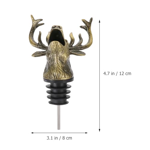 Happyyami Christmas Wine Aerators Stag Head Wine Pourer Elk Head Deer Wine Aerator Reindeer Bottle Pourer Christmas Holiday Party Table Decoration