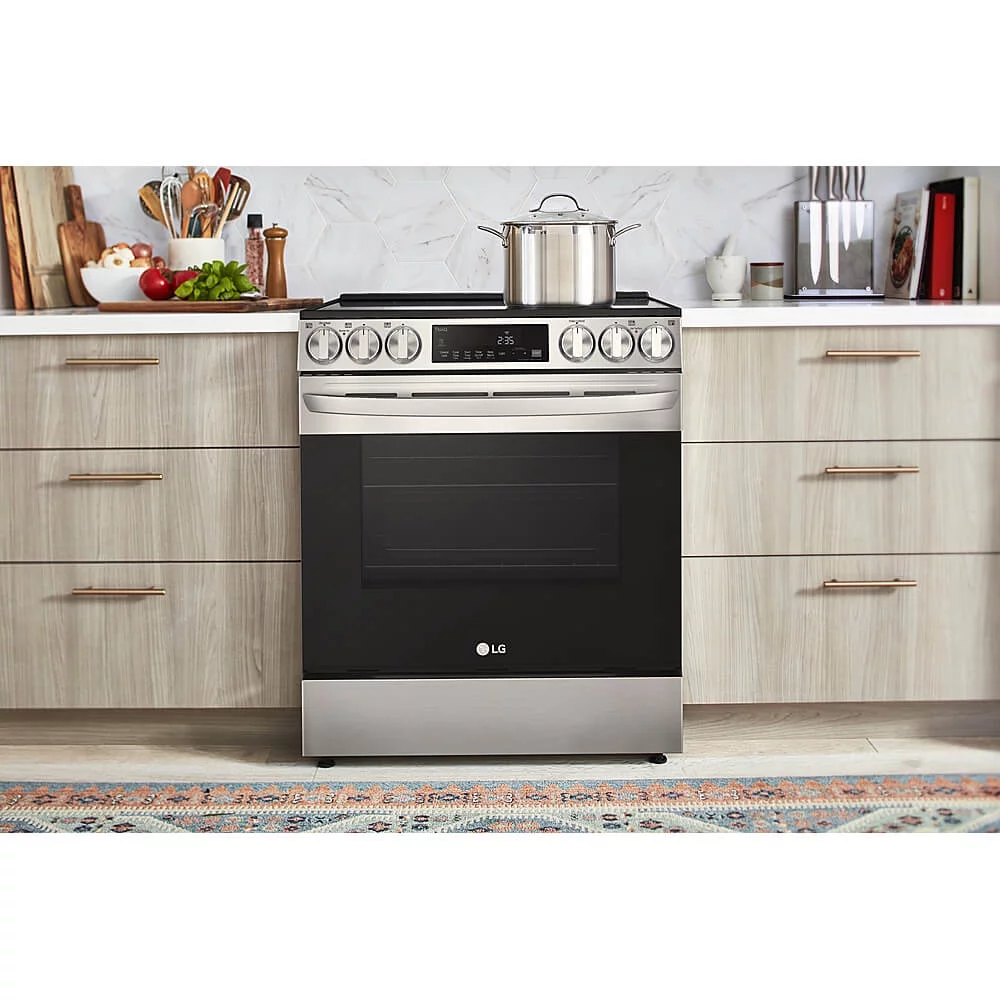 LG LSEL6333F 6.3 Cu. Ft. Stainless Smart Convection Electric Range with Air Fry & EasyClean