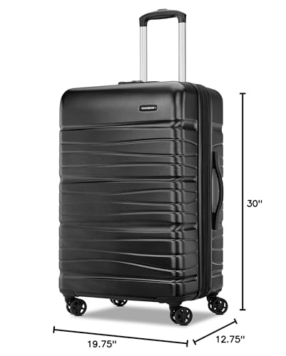 Samsonite Evolve SE Hardside Expandable Luggage with Double Spinner Wheels, Bass Black, Carry-on
