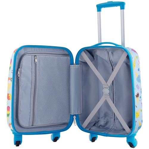 Travelers Club 5 Piece Kids' Luggage Set, Black Polkadot