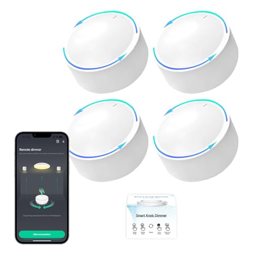 ZigBee Smart Knob Switch Wireless Scene Button Rotatable Dimmer Switch,Need Zigbee Hub,Light Automation Scenario Remote Panel (2)