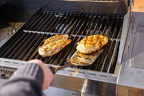 Monument Grills Larger 4-Burner Propane Gas Grills Stainless Steel Cabinet Style with Side & Infrared Side Sear Burners with Stainless Steel Rotisserie Kit(2 Items)