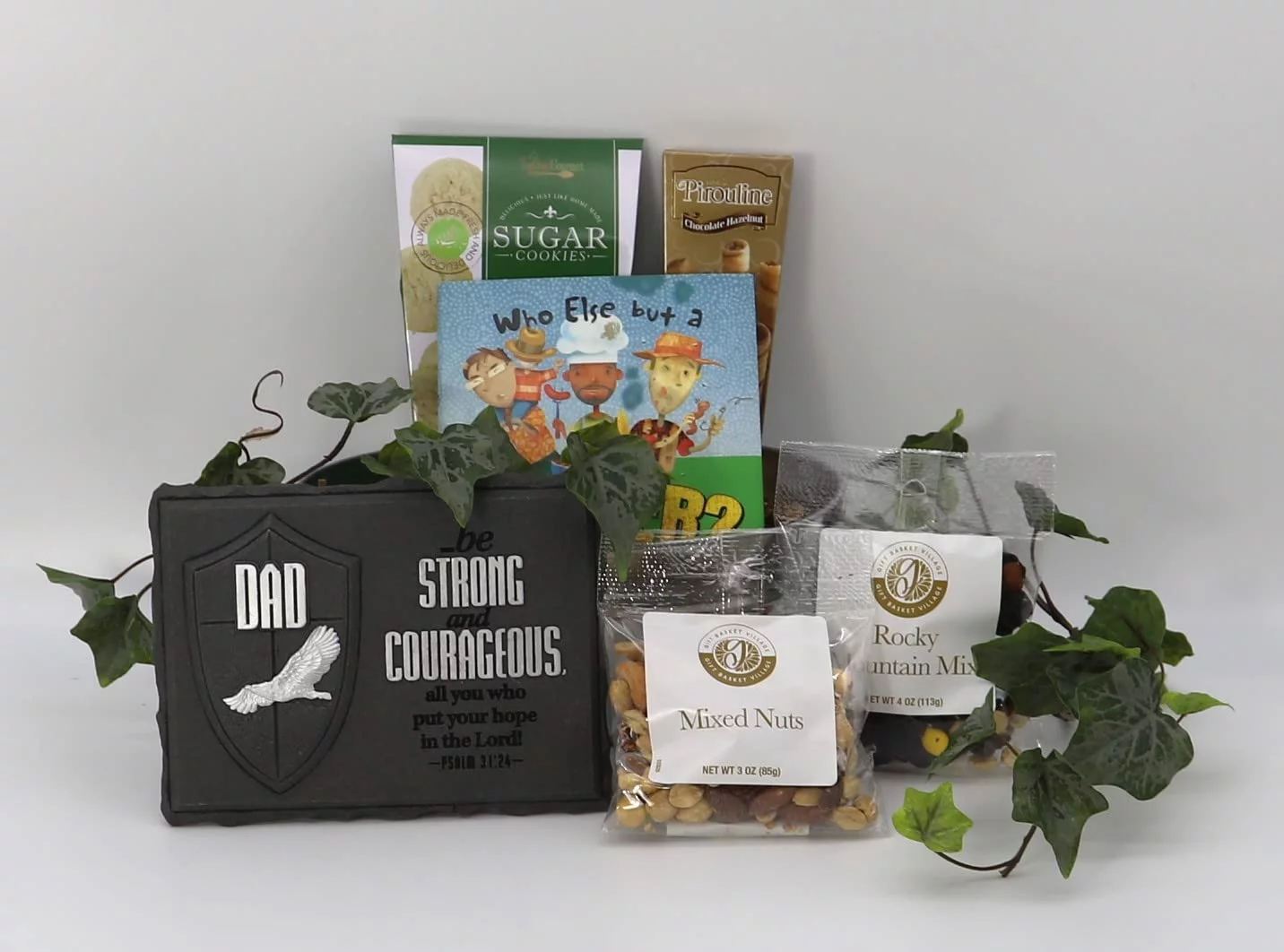 A World Class Dad, A Father,S Day Gift Basket For Dad With Plaque To Remind Him How Important He Is
