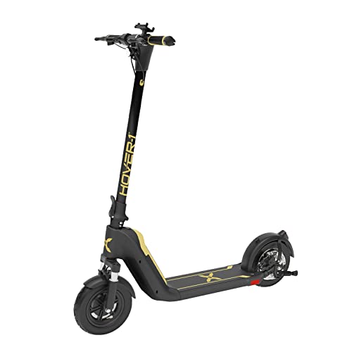 Hover-1 Helios Electric Folding Scooter, 18 MPH Top Speed, 24 Mile Range, 500 Watts Max Power, 10” Pneumatic Tires, Rear Disc Brakes, and Dual Front Suspension