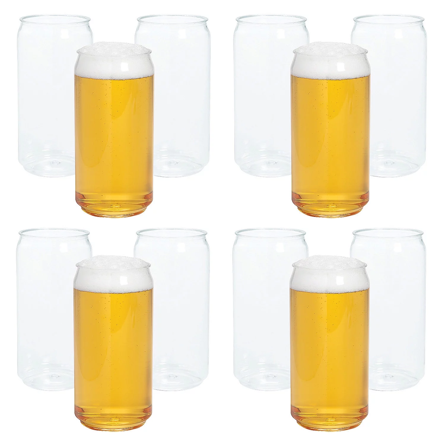 Fun Express Bulk 60 Pieces Can-Shaped Plastic Glasses