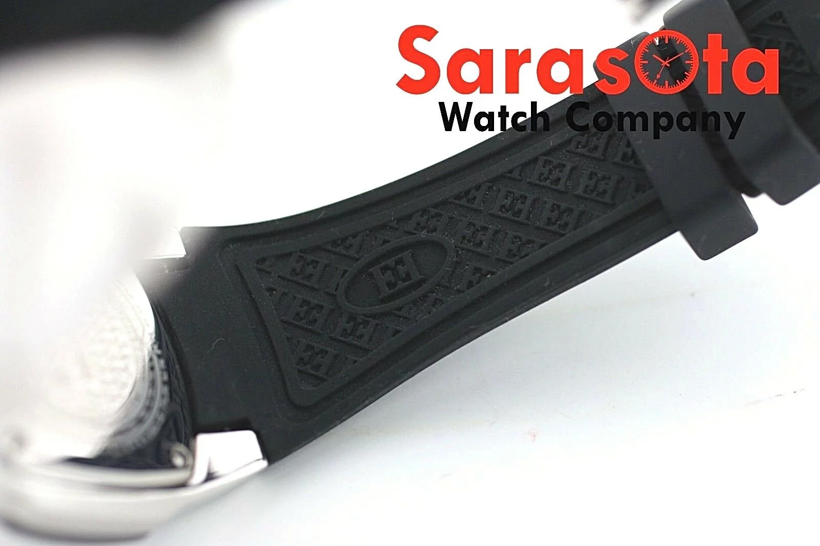 ESCADA Naomi Black Ceramic Steel Case Diamond Bezel Rubber Quartz Wrist Watch