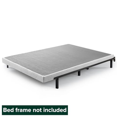 ZINUS Quick Lock Metal Smart Box Spring, 9 Inch Mattress Foundation, Strong Metal Structure, Easy Assembly, Queen, White